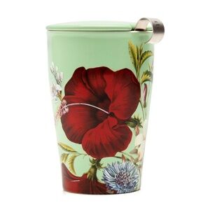 Tea Forte Fleur Steeping cup w- infuser and lid New ib box